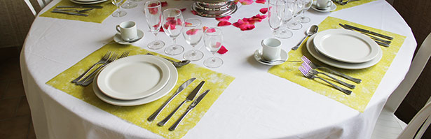 Réception avec location de vaisselle, tables et chaises